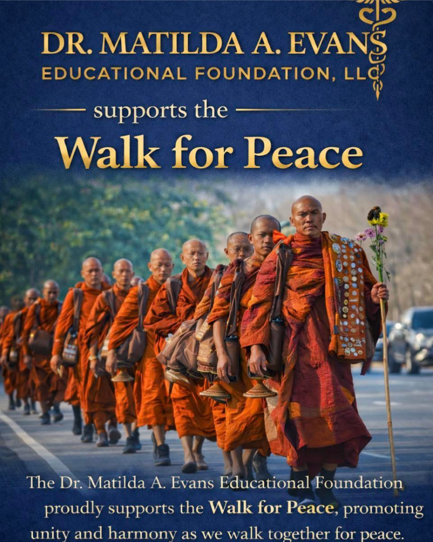 Flyer announcing the Foundation’s support for the Walk for Peace.